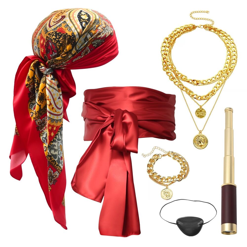 2912 6pcs Pirate Costume Accessoriess, Halloween Costumes,